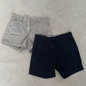 J.CREW: Chino Shorts Bundle — Grey & Navy Blue (Size 2)